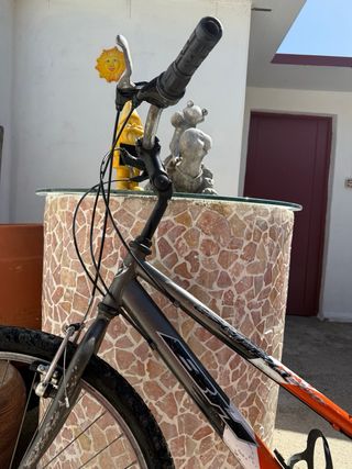 Bicicleta Montaña Naranja y Negra de niño