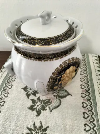 Biscottiera Porcellana Vintage Veneziana