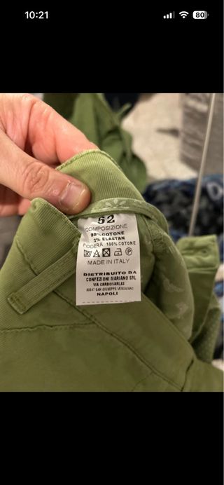 Pantaloni FB Uomo Verde taglia 52