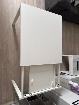 Mesa de comedor extensible blanca