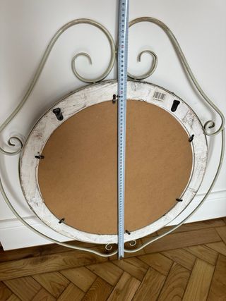 Marco espejo redondo shabby chic Amadeus