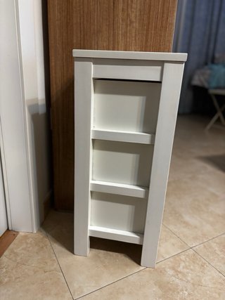 Cajonera estrecha 3 cajones blanca