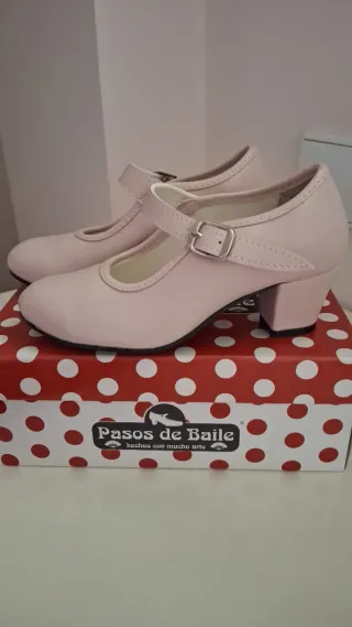 Zapatos Flamenca Pasos de Baile Talla 29 Rosa Bebé