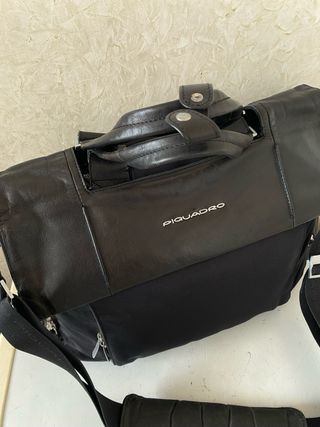 Borsa Piquadro lavoro pelle e tessuto