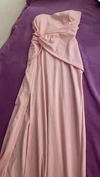 Vestido largo rosa fiesta/graduación/boda