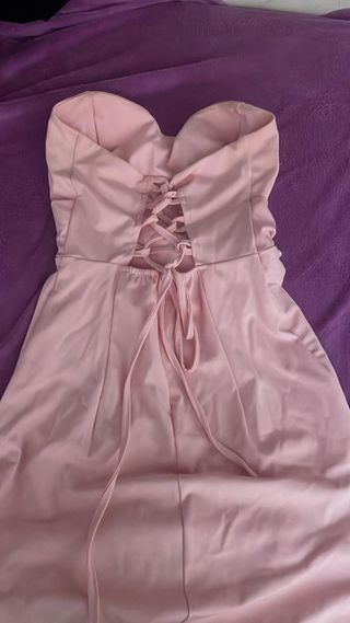 Vestido largo rosa fiesta/graduación/boda