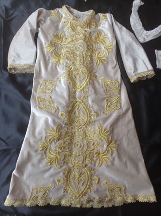 Túnica Cristo 70 cm Bordada Oro