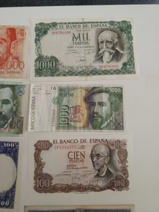 Billetes España Varias Épocas Coleccionismo