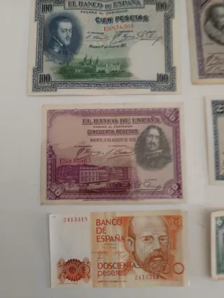 Billetes España Varias Épocas Coleccionismo