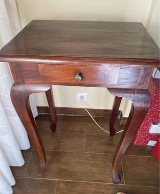 Mesa auxiliar vintage madera maciza