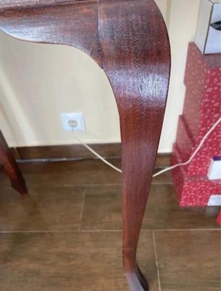 Mesa auxiliar vintage madera maciza