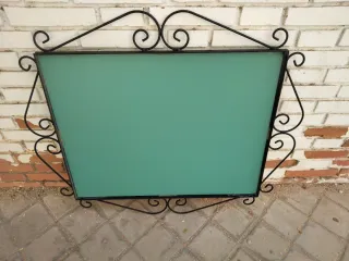 Precioso Espejo Hierro Forjado Vintage Negro