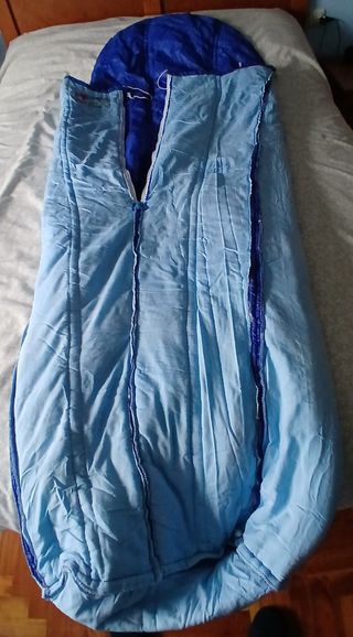 Saco de dormir azul montaña