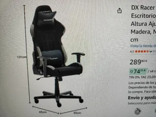 Silla de oficina escritorio Gaming DX RACER