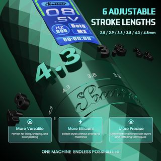 Kit Tatuaje Inalámbrico con 6 Strok