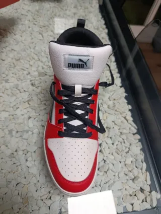Zapatillas Puma Altas Rojas y Blancas