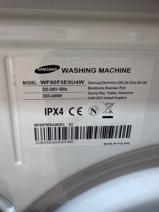 Despiece Lavadora Samsung WF80F5E5U4W