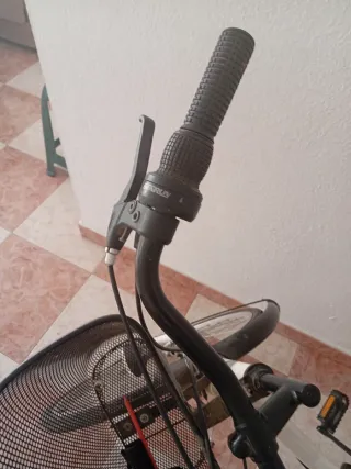 Bicicleta con silla para niño y cesta