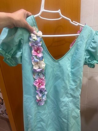 Vestido Flamenca Verde Agua
