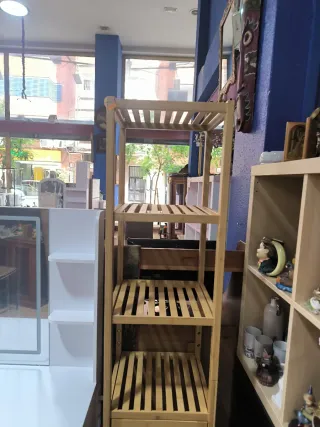 Mueble de baño bambú montado