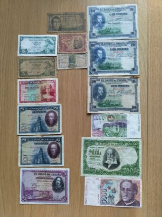 Monedas y billetes, vendo o cambio
