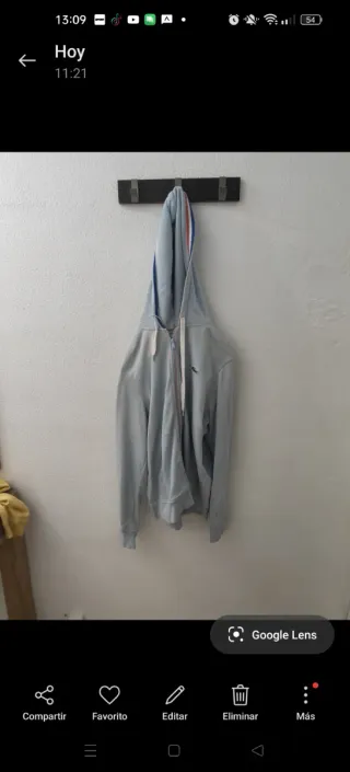 Sudadera Lacoste Gris con Cremallera y Capucha