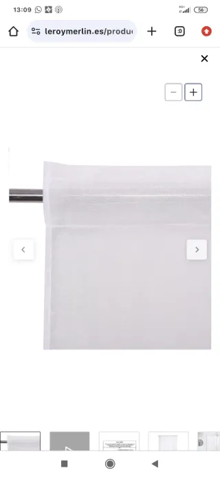 Cortinas blancas Leroy Merlin