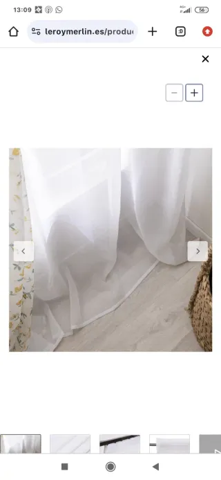 Cortinas blancas Leroy Merlin