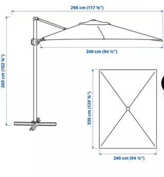Sombrilla de exterior Ikea plegable