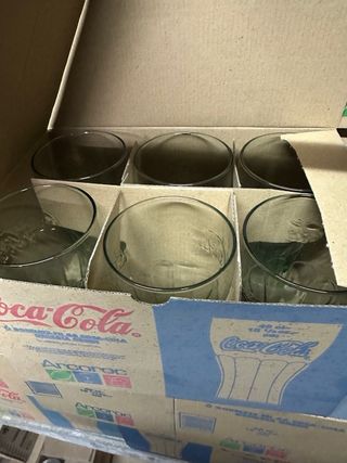 6 Bicchieri Coca Cola Arcoroc Georgia Green