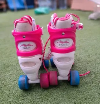 Patines 4 Ruedas Niños Rosa y Azul