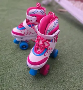 Patines 4 Ruedas Niños Rosa y Azul
