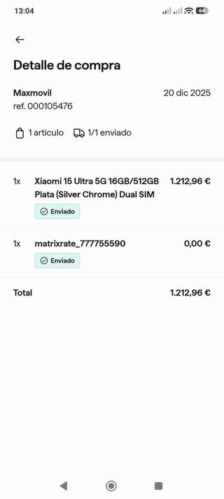 Xiaomi 15 Ultra 5G 16GB/512GB Plata