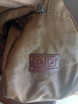 Bolso Adolfo Domínguez Camel y Asas marrones 15€