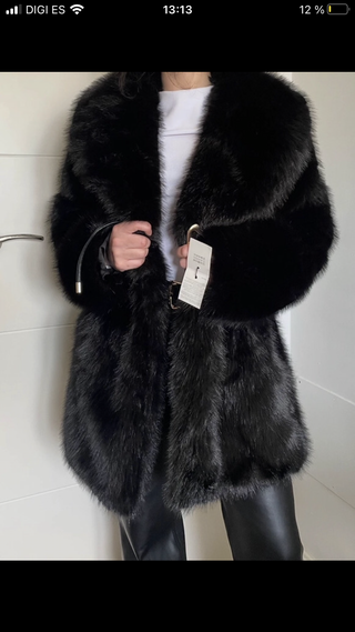 Abrigo Zara Negro Talla S