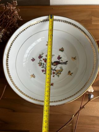 Ensaladera Limoges Porcelana Ave del Paraíso