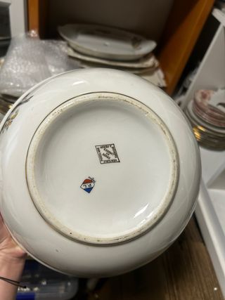 Ensaladera Limoges Porcelana Ave del Paraíso
