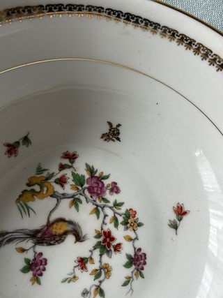 Ensaladera Limoges Porcelana Ave del Paraíso
