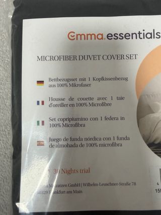 Funda Nórdica Negra Microfibra 155x220