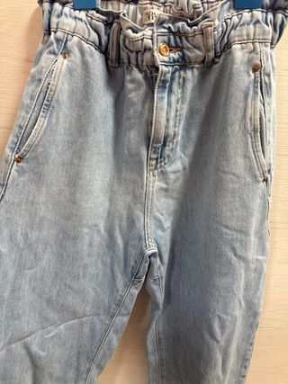 Pantalón tejano Baggy tiro alto Zara azul