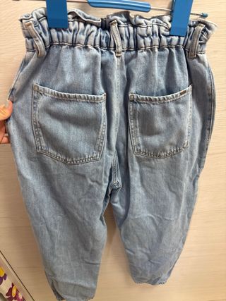 Pantalón tejano Baggy tiro alto Zara azul