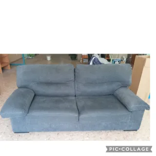 Sofá 2 plazas gris 2.10m