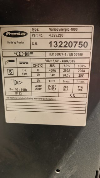 Soldadora Fronius VarioSynergic 4000