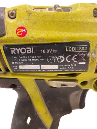 Taladro Ryobi LCDL1802 + Batería + Cargador