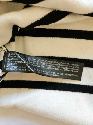 Jersey Zara Rayas Blanco y Negro