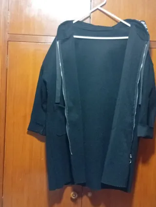 Abrigo Fashion Jeans Negro Talla XL