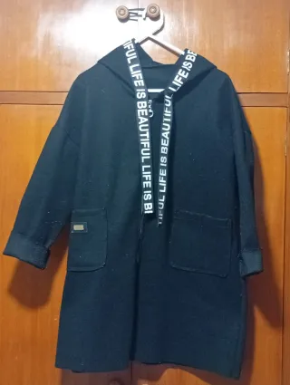 Abrigo Fashion Jeans Negro Talla XL