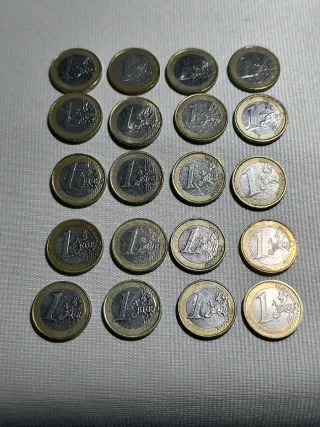 Lotto 19 monete da 1 Euro circolate