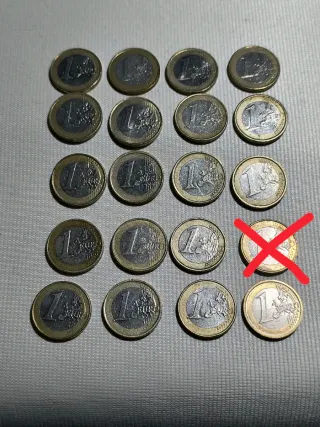 Lotto 19 monete da 1 Euro circolate