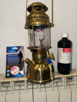 Lanterna Petromax Germania Ottone Vetro